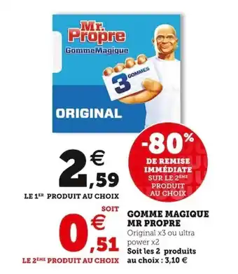 Super U Gomme magique MR PROPRE offre