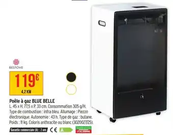 Bricorama Poêle à gaz blue belle offre