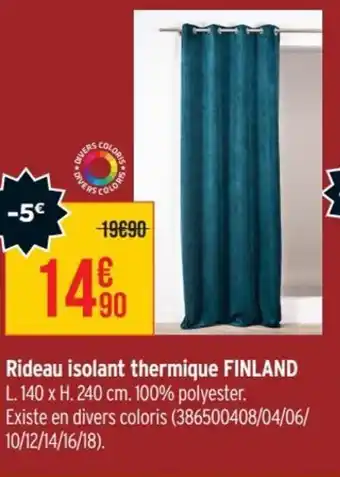 Bricorama Rideau isolant thermique FINLAND offre