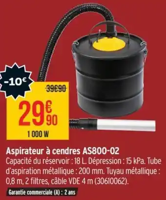 Bricorama Aspirateur à cendres AS800-02 offre