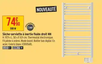 Bricorama Sèche-serviette à inertie fluide droit NN offre