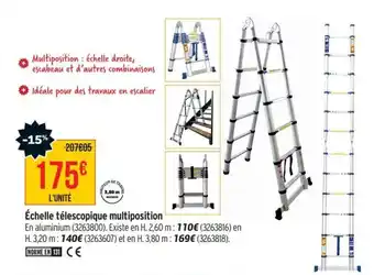Bricorama Échelle télescopique multiposition offre