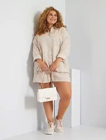 KIABI Chemisier ample en maille tricot brillante offre