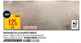 Bricorama Revêtement de sol stratifié chablis offre