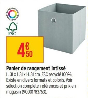 Bricorama Panier de rangement intissé offre