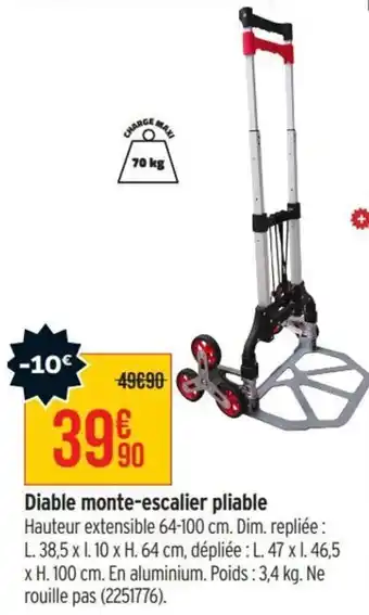 Bricorama Diable monte-escalier pliable offre