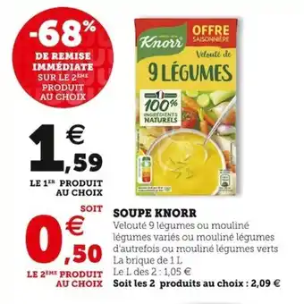 Super U Soupe KNORR offre