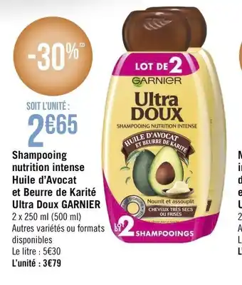 Shampooing nutrition intense Huile d'Avocat