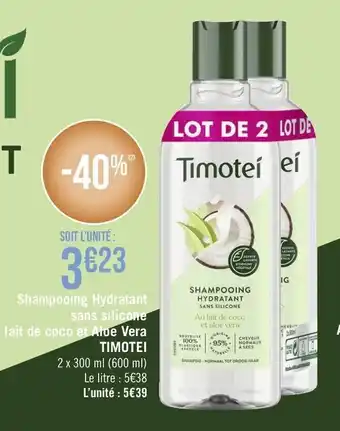 Géant Casino Shampooing Hydratant sans silicone offre
