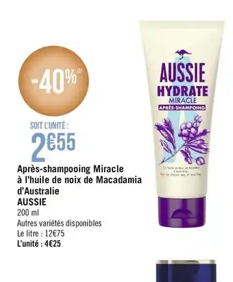Géant Casino Après-shampooing Miracle à l'huile de noix de Macadamia offre