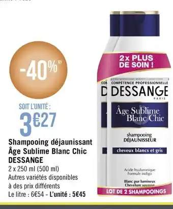 Géant Casino Shampooing déjaunissant Age Sublime Blanc Chic offre