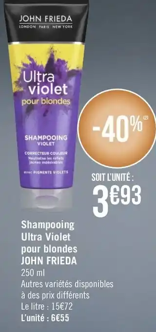 Géant Casino Shampooing Ultra Vio pour blondes offre