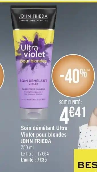 Géant Casino Soin Démêlant Ultra Violet pour blondes offre