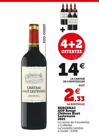 Bergerac aop rouge château haut lestevenie 2021