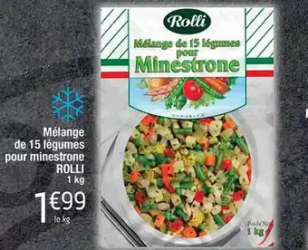 Cora x Carrefour Mélange de 15 légumes pour minestrone rolli offre
