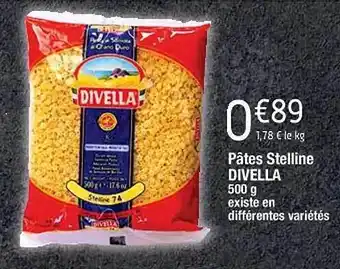 Cora x Carrefour Pâtes stelline divella offre