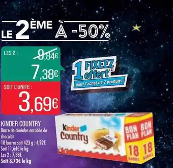 Match Kinder country offre