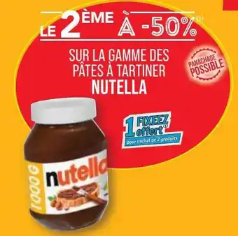 Match La gamme des pâtes à tartiner nutella offre