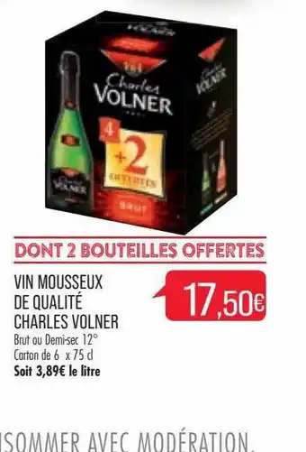 Match Vin mousseux de qualité charles volner offre