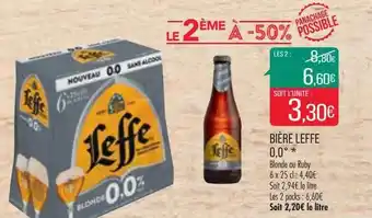Match Bière leffe 0,0° offre