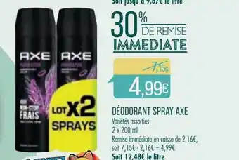 Match Déodorant spray axe offre