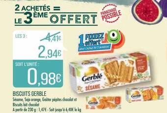 Match Biscuits gerblé offre