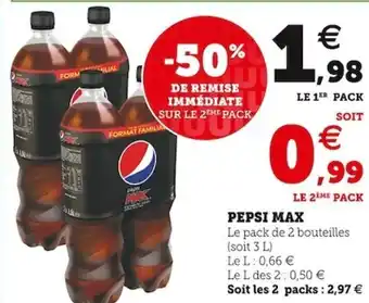 Super U Pepsi Max offre