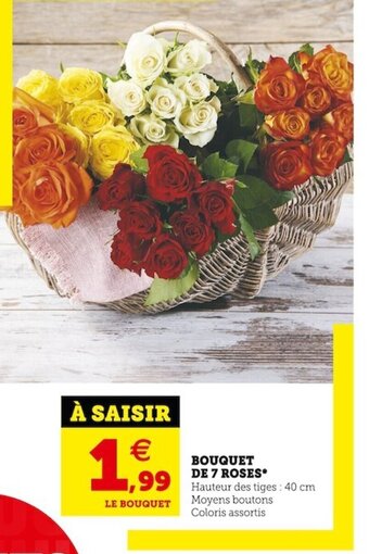 Super U Bouquet de 7 Roses offre