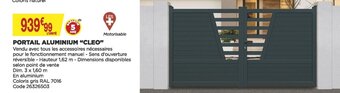 Portail Aluminium Cleo