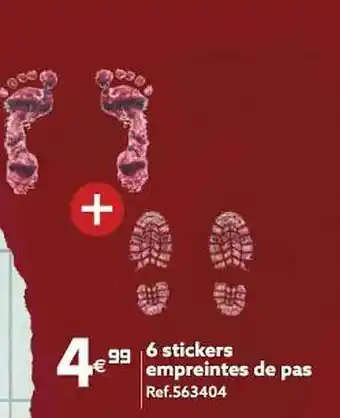 Gifi 6 stickers empreintes de pas offre