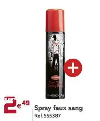 Gifi Spray faux sang offre