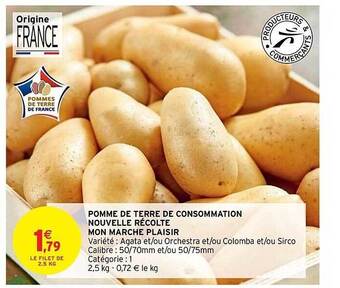 Intermarché Express Pomme de terre de consommation nouvelle récolte mon marche plaisir offre