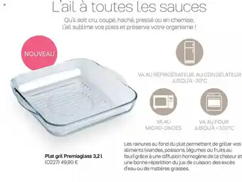 Plat gril premiaglass 3,2l