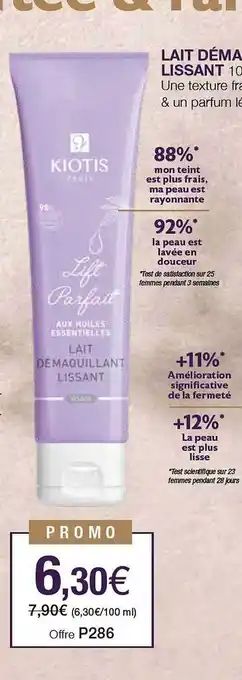 Stanhome Lait démaquillant lissant kiotis offre