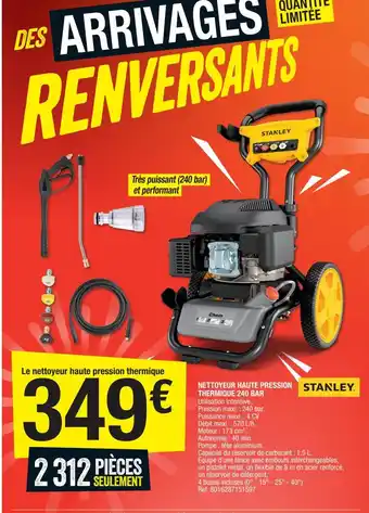 Brico Dépôt Nettoyeur Haute Pression Thermique 240 Bar offre