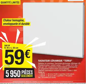 Brico Dépôt Radiateur Céramique Terra offre