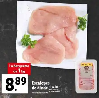 Lidl Escalopes de Dinde offre