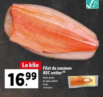 Filet de Saumon ASC Entier