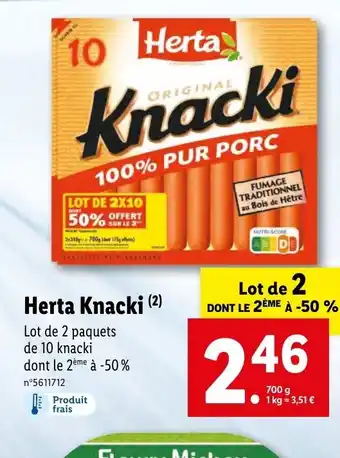 Lidl Herta Knacki offre