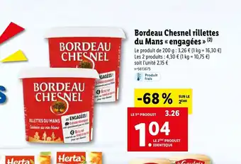 Lidl Bordeau Chesnel Rillettes Du Mans Engagées offre