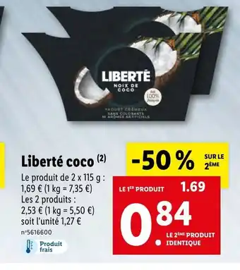 Lidl Liberté Coco offre