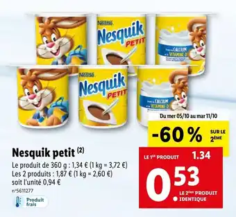 Lidl Nesquik Petit offre