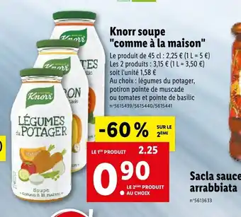 Lidl Knorr Soupe Comme à La Maison offre