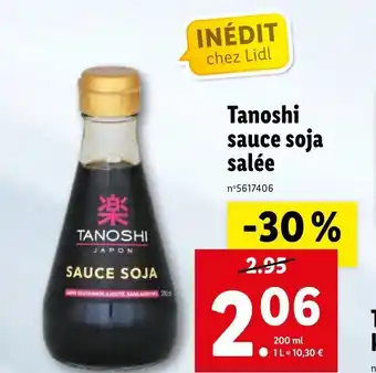 Lidl Tanoshi Sauce Soja Salée offre