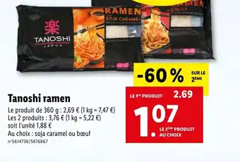 Lidl Tanoshi Ramen offre