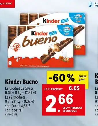 Lidl Kinder Bueno offre