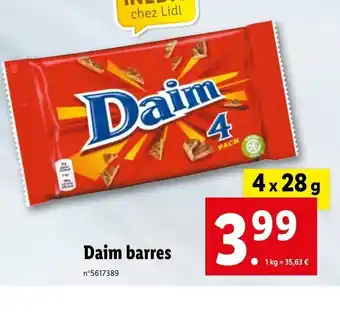 Lidl Daim Barres offre
