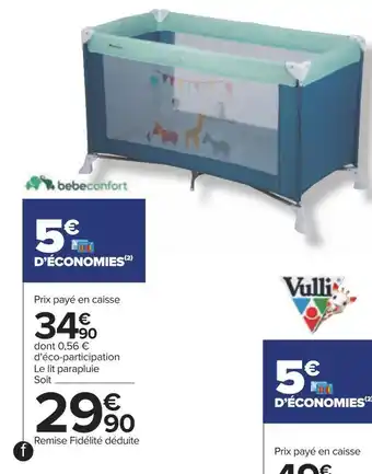 Carrefour Bébéconfort lit parapluie "soft dreams" offre