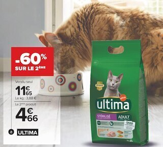 Ultima croquettes pour chat stérilisé