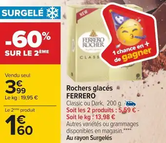 Carrefour Ferrero rochers glacés offre